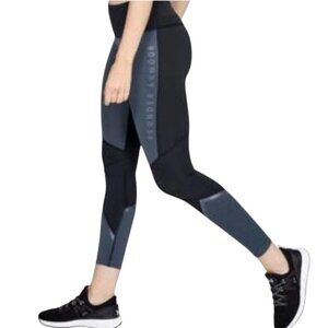 Under Armour Womens S Compression Leggings Black/Gray ColdGear Athletic Workout